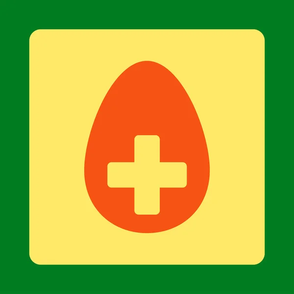 プラス卵フラット ボタン — ストックベクタ