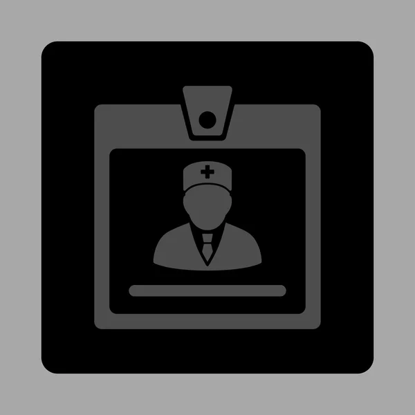 Badge Docteur Bouton plat — Image vectorielle