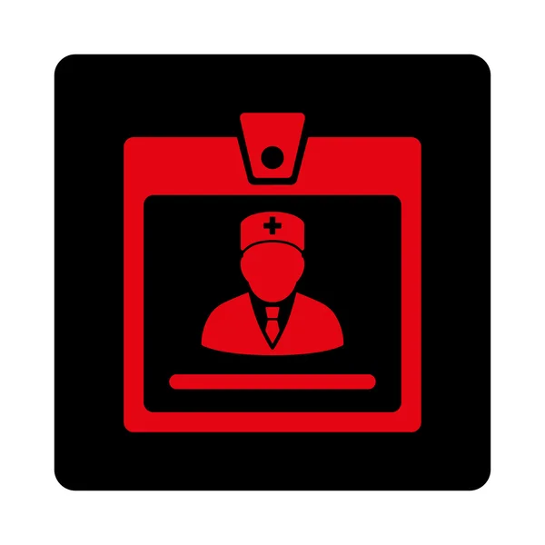 Badge Docteur Bouton plat — Image vectorielle