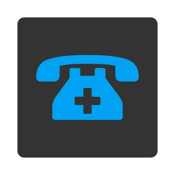 Platte telefoontoets kliniek — Stockvector