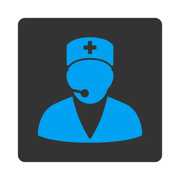 Плоская кнопка медицинского менеджера — стоковый вектор