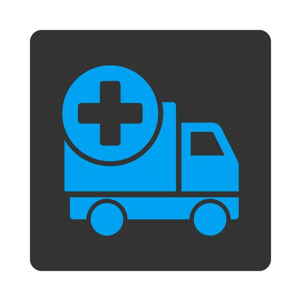 Bouton plat de livraison médicale — Image vectorielle