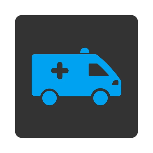 Krankenhausauto flacher Knopf — Stockvektor