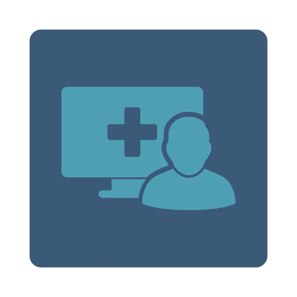 Botón plano de medicina en línea — Archivo Imágenes Vectoriales