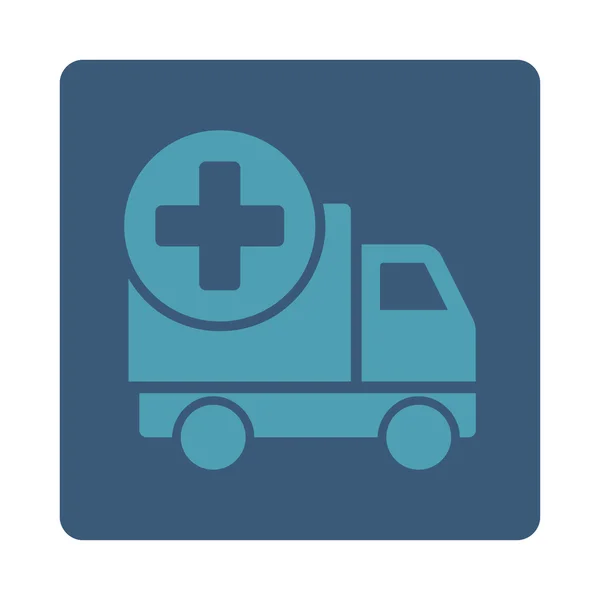 Botão plano de entrega médica — Vetor de Stock