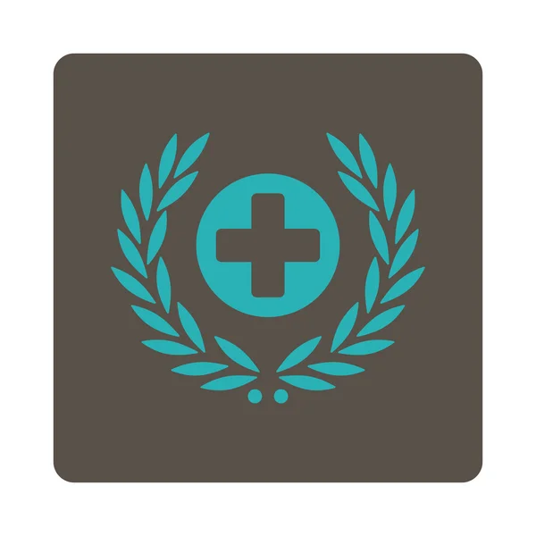 Opieki zdrowotnej płaskim Embleme przycisk — Wektor stockowy