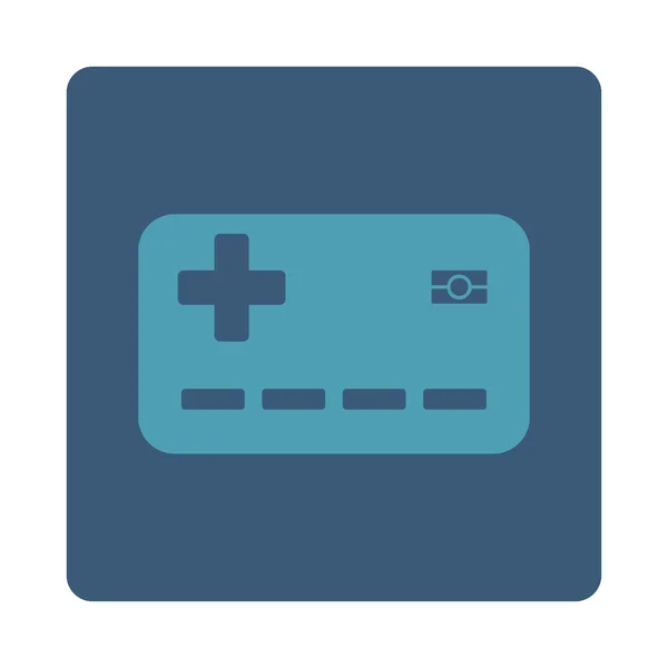 Zdravotní pojištění karty plochá tlačítka — Stockový vektor