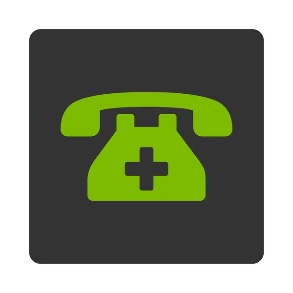 Klinik-Telefon-Flatbutton — Stockvektor