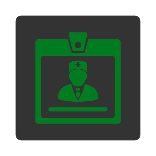 Badge Docteur Bouton plat — Image vectorielle