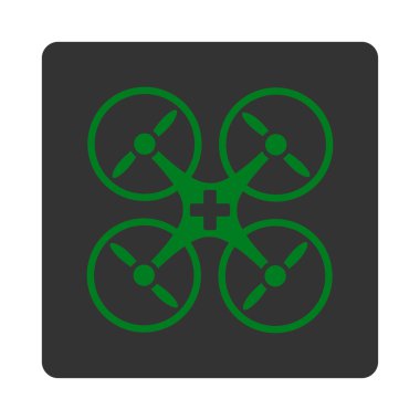 Tıbbi helikopter düz düğme