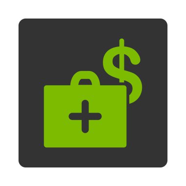 Sağlık fonu düz düğme