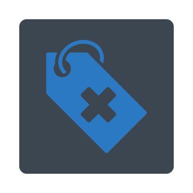 Hastane etiket düz düğmesi