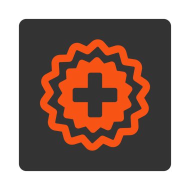 Tıbbi damga düz düğme çapraz