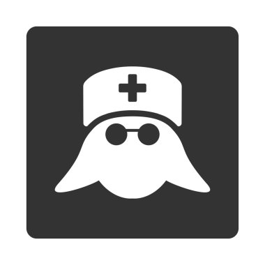 Tıbbi hemşire kafa düz düğme