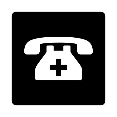 Kliniği telefon düz düğme