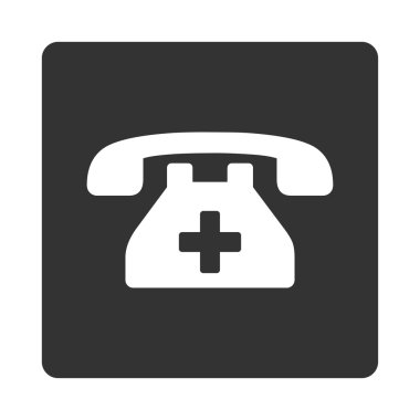 Kliniği telefon düz düğmesini