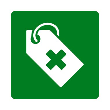 Hastane etiket düz düğmesi