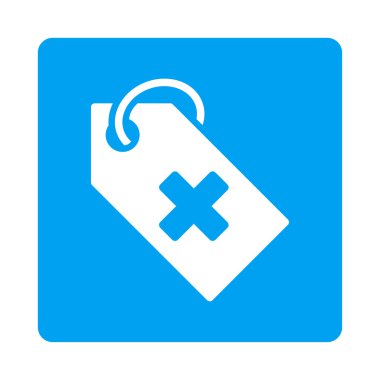 Hastane etiket düz düğmesi