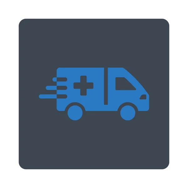 Botão plano do carro da ambulância —  Vetores de Stock
