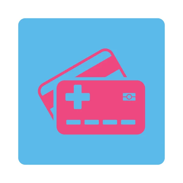 Επίπεδη κουμπί ιατρική καρτελών ασφάλισης — Διανυσματικό Αρχείο