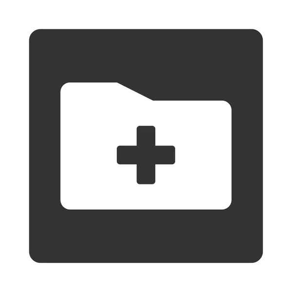 医疗文件夹平面按钮 — 图库矢量图片