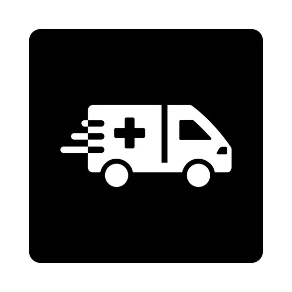 Botón plano del coche de emergencia — Vector de stock