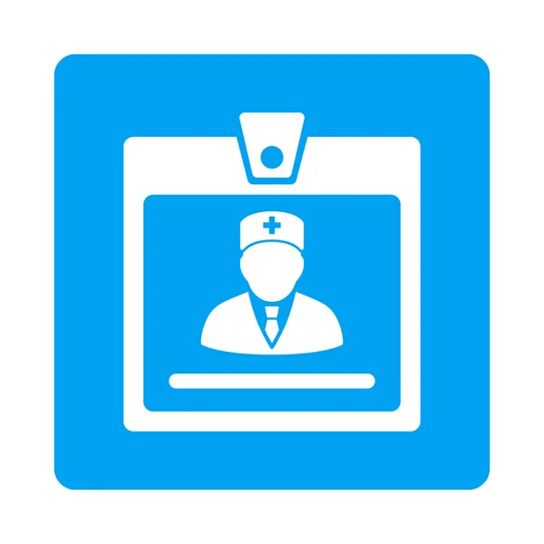 Badge Docteur Bouton plat — Image vectorielle