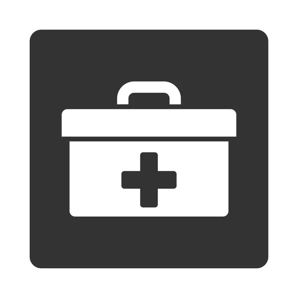 Кнопка First Aid Toolbox Flat — стоковый вектор