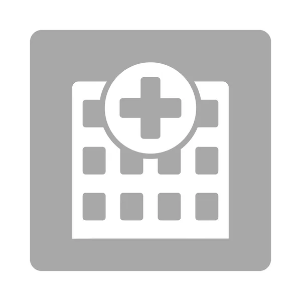 Botón plano del hospital — Vector de stock