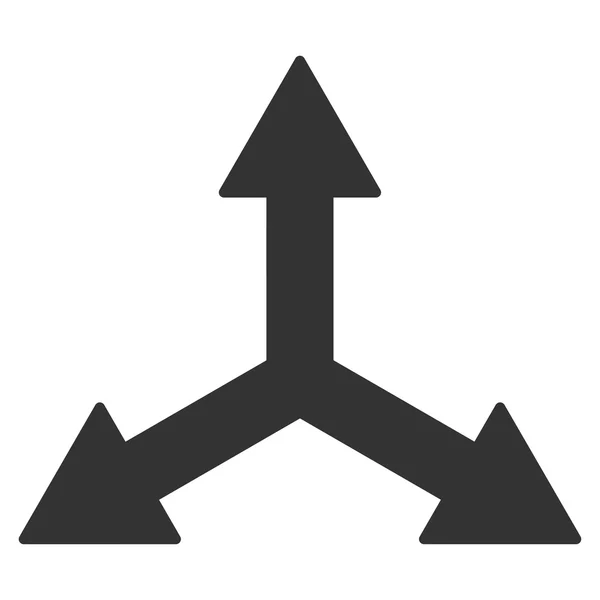 Icono de flechas triples — Vector de stock