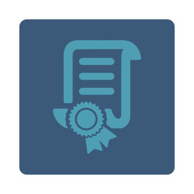 Kaydırma belge kare düğme yuvarlak sertifikalı