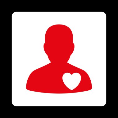 Kardiyoloji hasta yuvarlak kare düğme