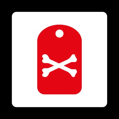 Ölümlü etiketi yuvarlak kare düğme