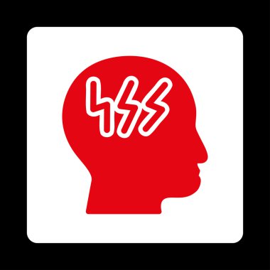 Head Sickness Rounded Square Button