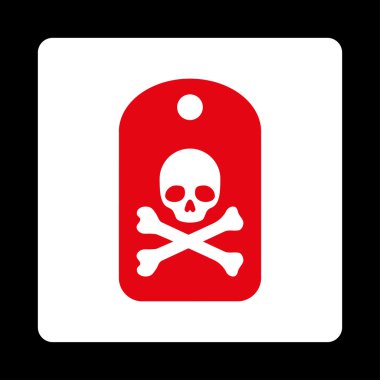 Ölümcül Etiket Yuvarlak Kare Düğmesi