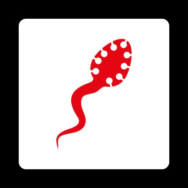 Bulaşıcı Bakteri Yuvarlak Kare Düğmesi