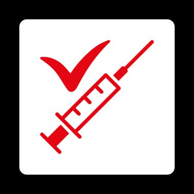 Yapılan aşılama yuvarlak kare düğme