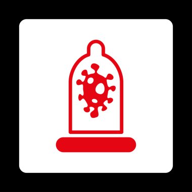 Enfeksiyon koruma yuvarlak kare düğme