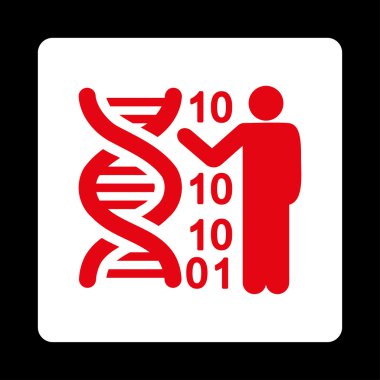 DNA kodu rapor yuvarlak kare düğme