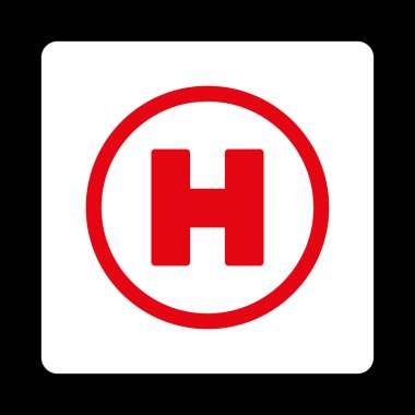 Helikopter iniş yuvarlak kare düğme