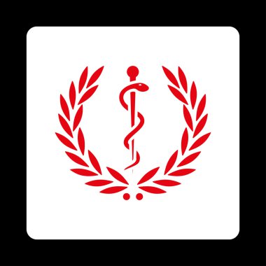 Sağlığa bakım amblemi yuvarlak kare düğme