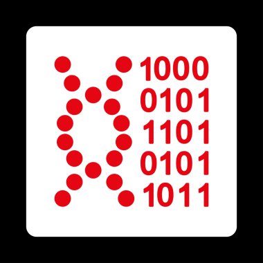 DNA Kodu Yuvarlak Kare Düğmesi