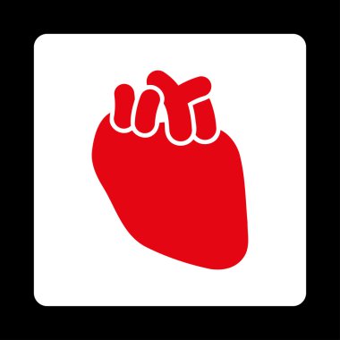 Yuvarlak kalp kare düğme