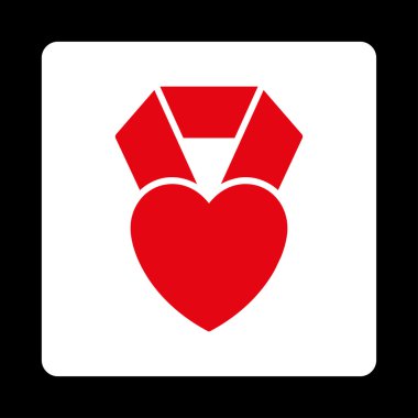 Kalp Ödülü yuvarlak kare düğme