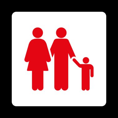 Aile yuvarlak kare düğme