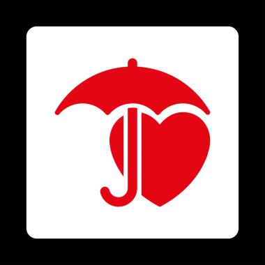 Kalp Koruma Yuvarlak Kare Düğmesi