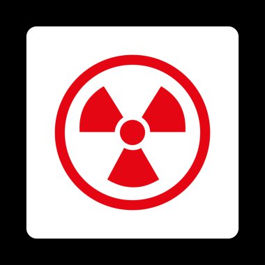 Radyasyon Tehlike Yuvarlak Kare Düğmesi