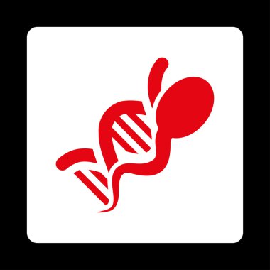 Sperm Dna yuvarlak kare düğme