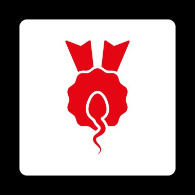 Sperm kazanan yuvarlak kare düğme