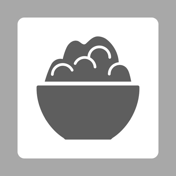 Buton pătrat rotund Porridge — Vector de stoc